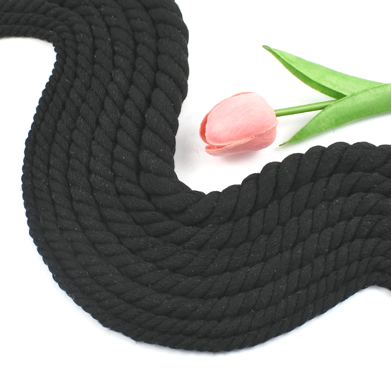Sewing Thread In Textile - เชือกฝ้ายถักสีดำ ขนาด 1-5 เมตร 5-20 มม.