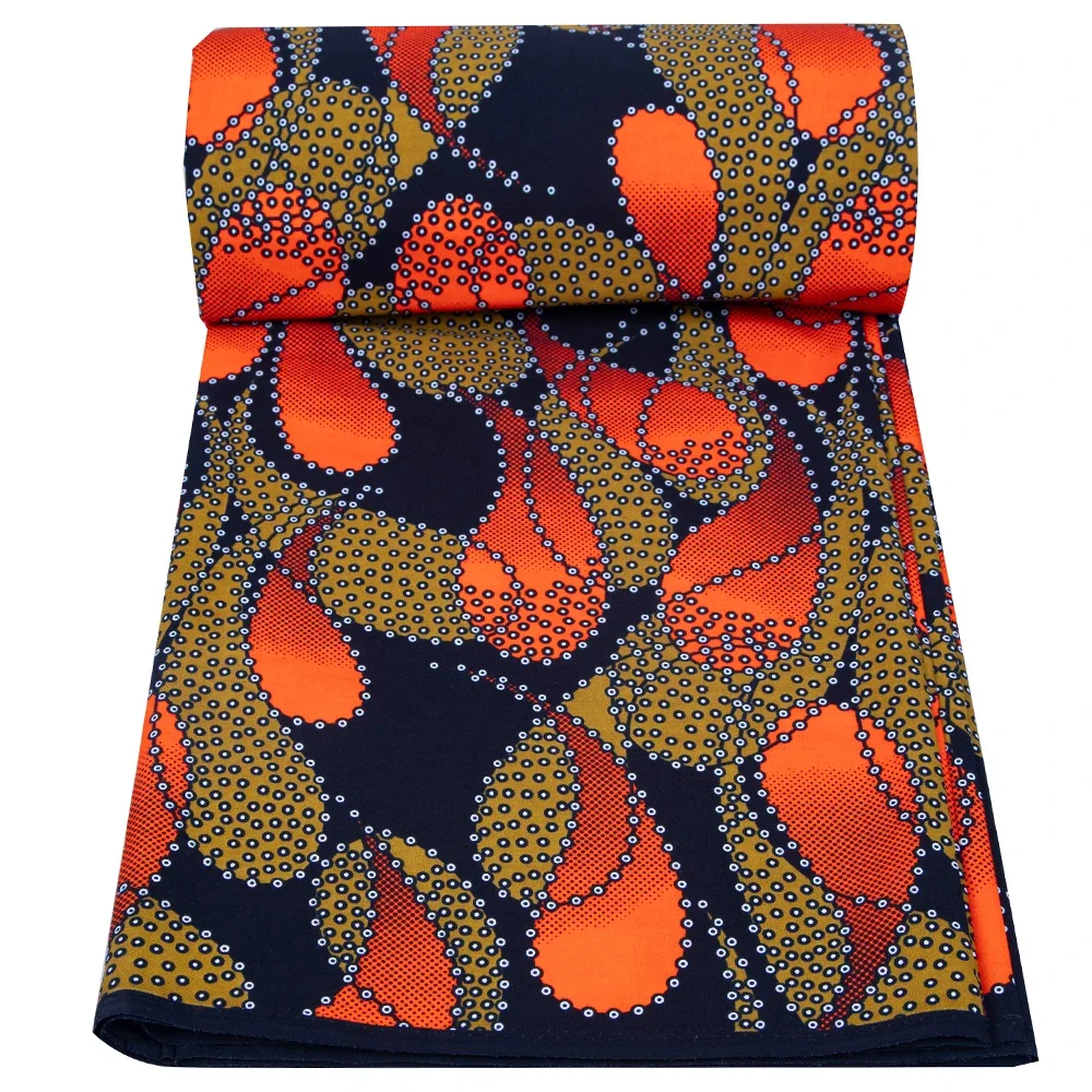 Sewing Batik - แอฟริกันผ้าผ้า By The Yard 3/6 หลาอังการาพิมพ์ผ้าขี้ผึ้งสําหรับชุดปาร์ตี้ทําและเย็บ