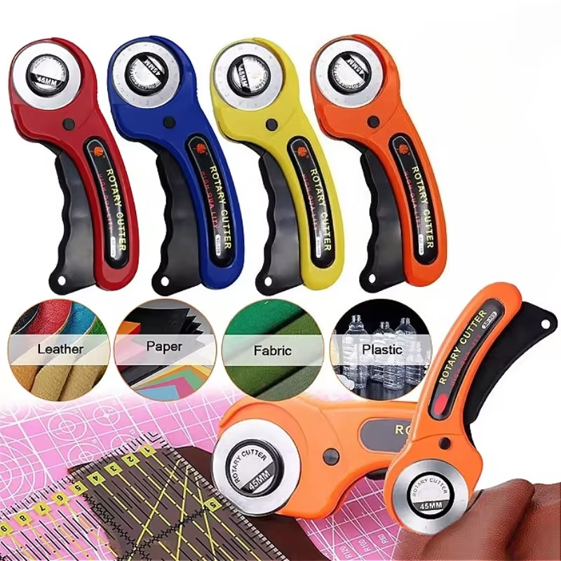 Rotary Cutter Fabric - มีดตัดผ้าแบบล้อหมุน 45 มม. มีดตัดหนัง กระดาษ ผ้า