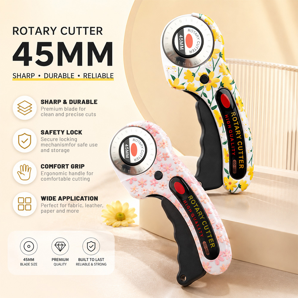 Rotary Cutter Fabric - เครื่องตัดแบบหมุน 45 มม. สำหรับตัดกระดาษ การเย็บผ้า งานควิลท์