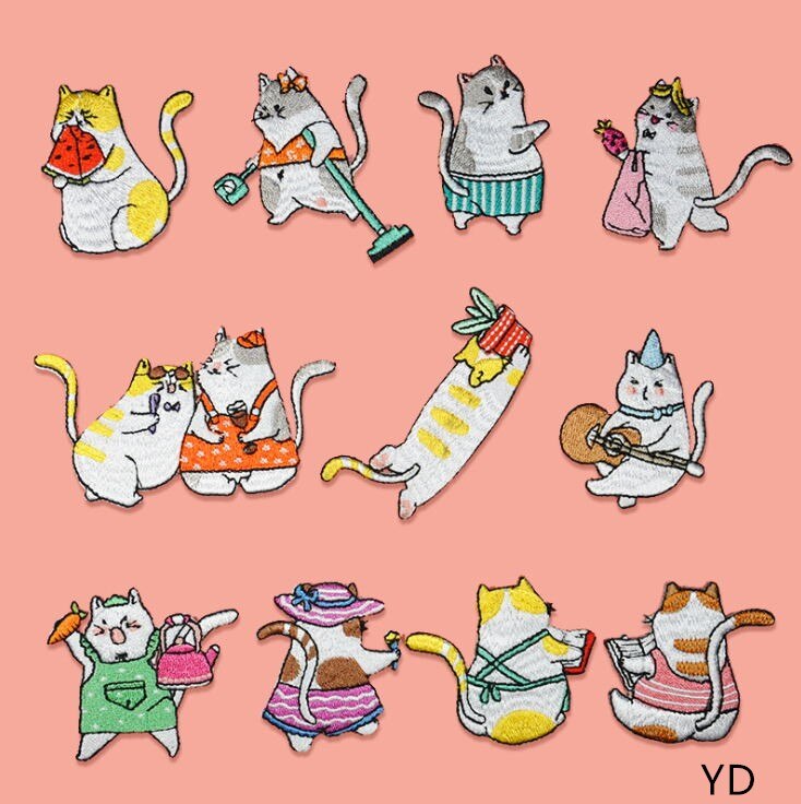 Sewing Id - สินค้ามาใหม่ แพทช์ปักลายสัตว์ 10 ชิ้น รีดติดหรือเย็บติดเสื้อผ้า กางเกงยีนส์