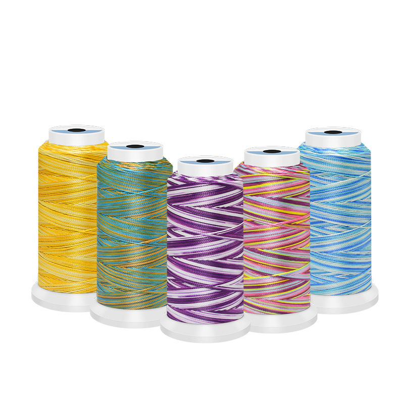 Sewing Thread In Textile - 0.5/0.8/1Mm โพลีเอสเตอร์สายรุ้งสี DIY เย็บปักถักร้อยเย็บผ้าสิ่งทอเส้นด้ายหัตถกรรมเย็บถักเครื่องประดับทำสร้อยข้อมือ