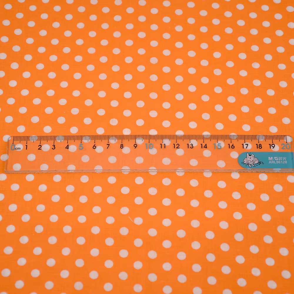 ผ้าคอตตอนพิมพ์ลายจุดสีส้มสีขาว - Sewing And Textile บทวิจารณ์และราคา
