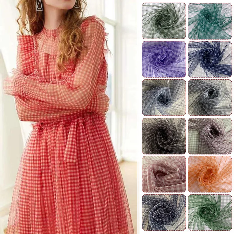 90x150cm Check Mesh Fabric Tra - Sewing Batik บทวิจารณ์และราคา
