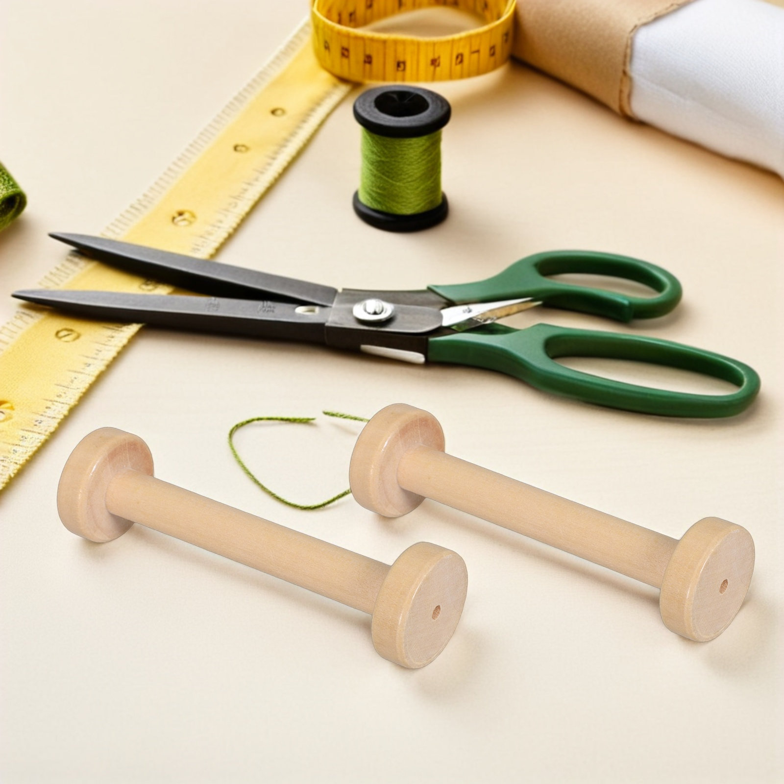 แกนม้วนไม้ 5 ชิ้น แบบธรรมชาติ  - Sewing And Textile บทวิจารณ์และราคา