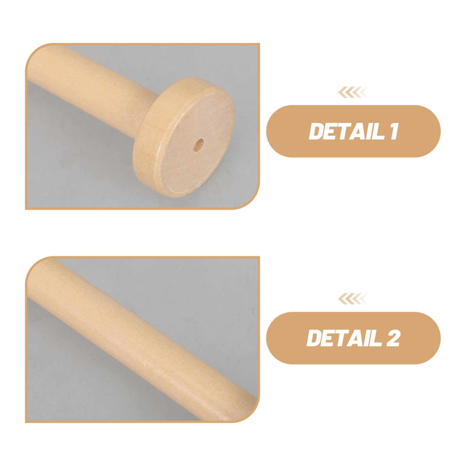 แกนม้วนไม้ 5 ชิ้น แบบธรรมชาติ  - Sewing And Textile บทวิจารณ์และราคา