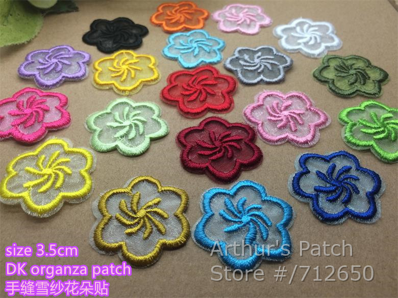 มาใหม่10ชิ้นดอกไม้ปักOrganzaแพ - Sewing Id บทวิจารณ์และราคา