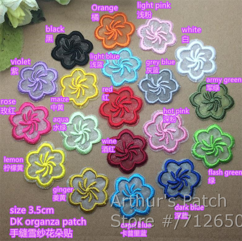 มาใหม่10ชิ้นดอกไม้ปักOrganzaแพ - Sewing Id บทวิจารณ์และราคา