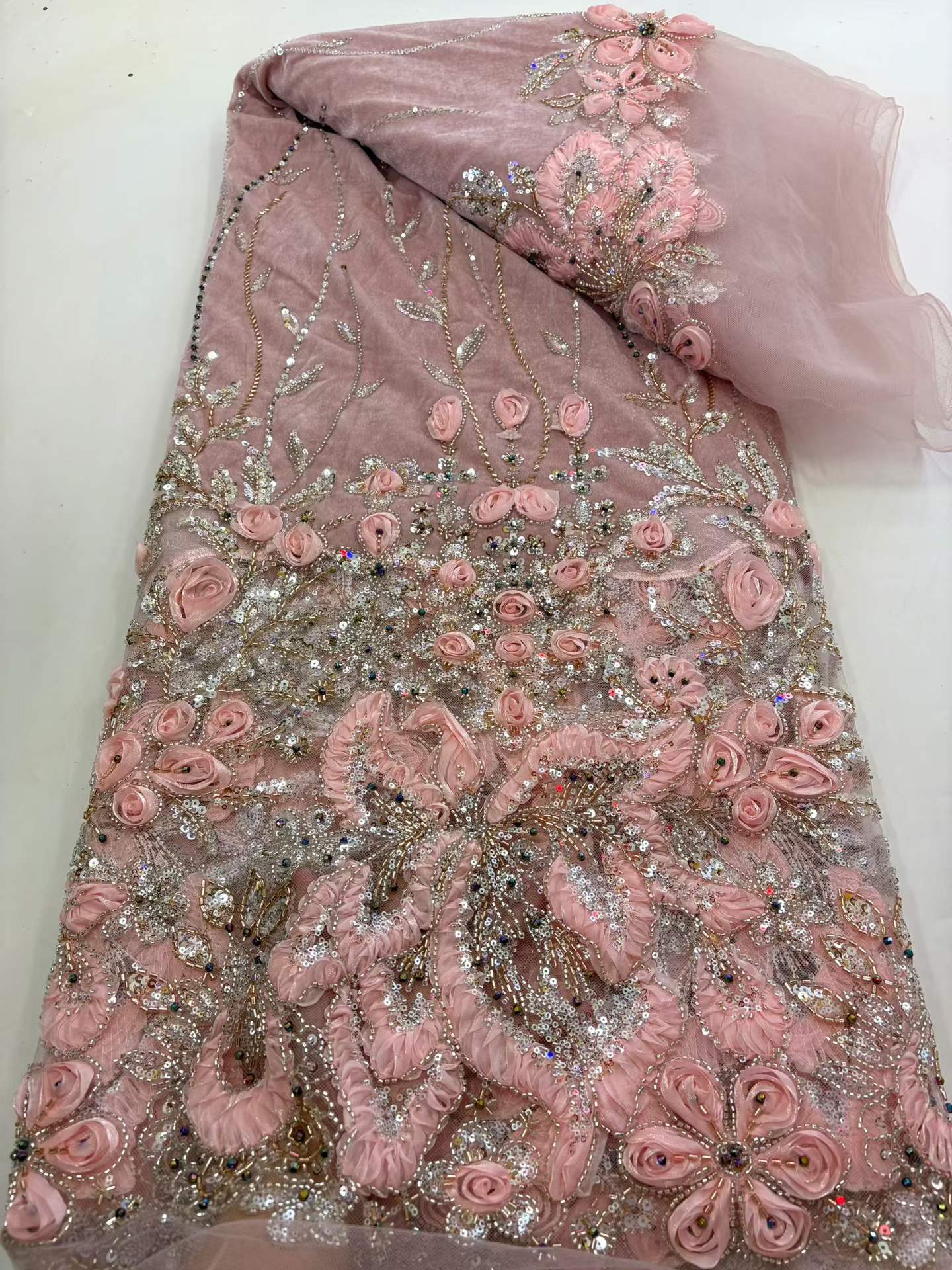 ผ้าลูกไม้ปักลายกำมะหยี่แบบแอฟร - Sewing Velvet Fabric บทวิจารณ์และราคา