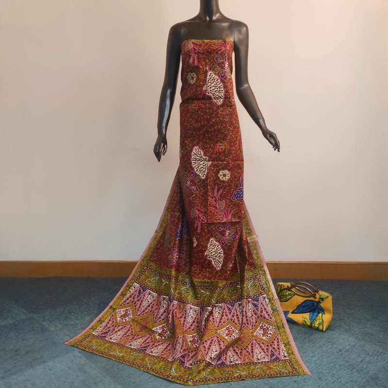 ผ้าบาติกแอฟริกันสีแดงพิมพ์ลายใ - Sewing Batik บทวิจารณ์และราคา