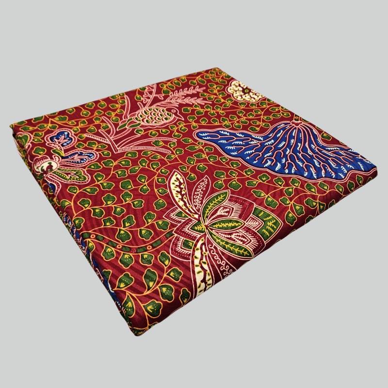 ผ้าบาติกแอฟริกันสีแดงพิมพ์ลายใ - Sewing Batik บทวิจารณ์และราคา