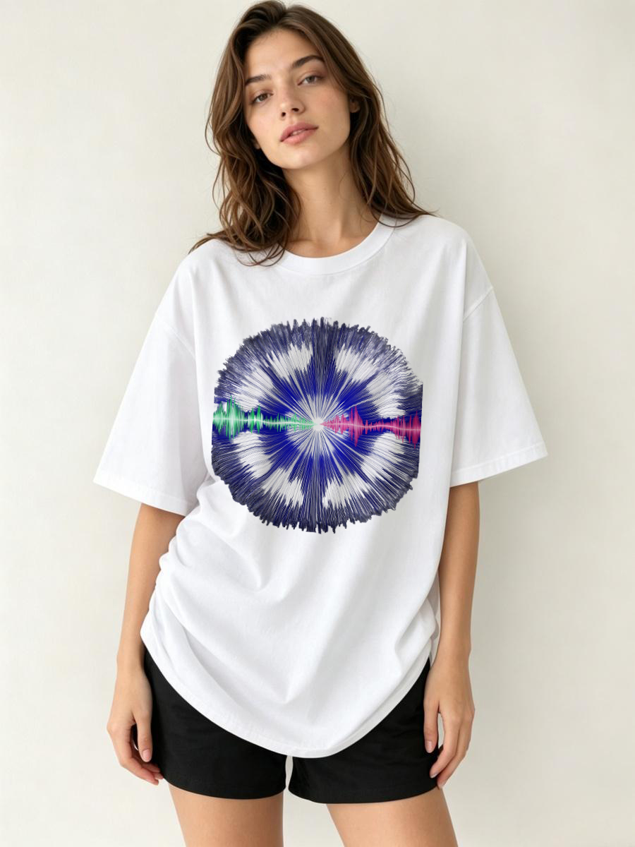 เสื้อยืดสำหรับผู้หญิง ลายด้ายเ - Sewing Thread In Textile บทวิจารณ์และราคา