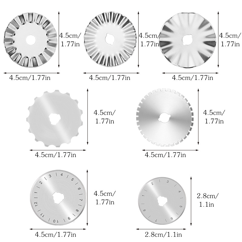 ใบมีดตัดแบบหมุนขนาด 28/45 มม.  - Rotary Cutter Fabric บทวิจารณ์และราคา
