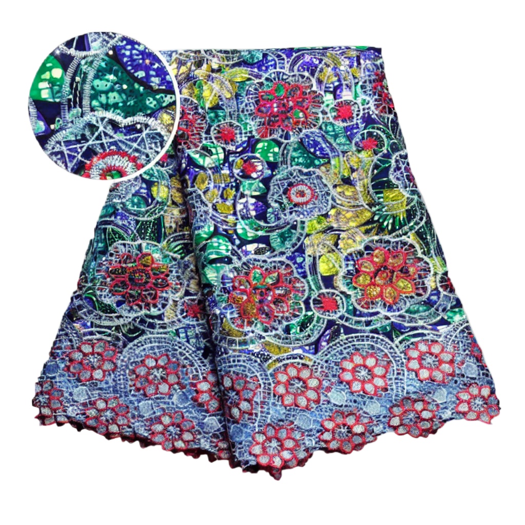 ผ้าลูกไม้แว็กซ์แอฟริกันผสมกลิต - Sewing Batik บทวิจารณ์และราคา