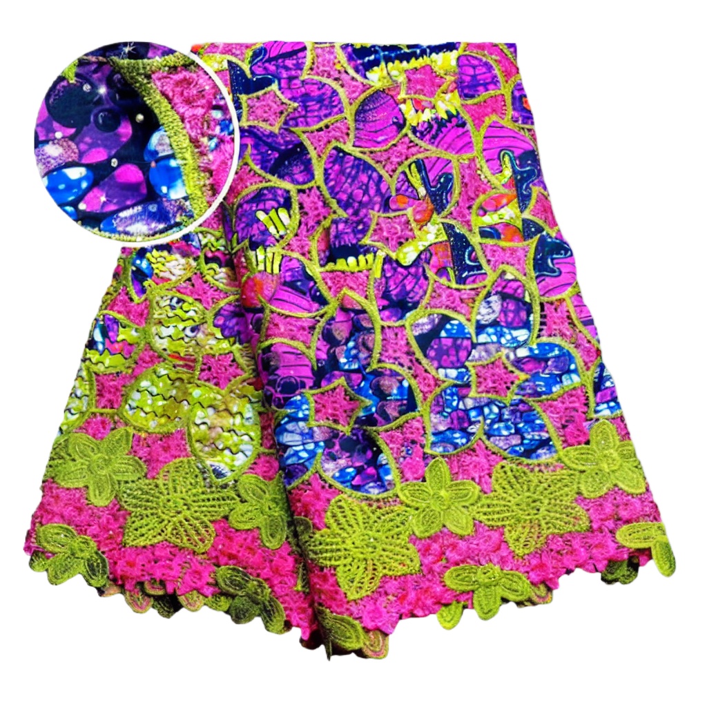 ผ้าลูกไม้แว็กซ์แอฟริกันผสมกลิต - Sewing Batik บทวิจารณ์และราคา