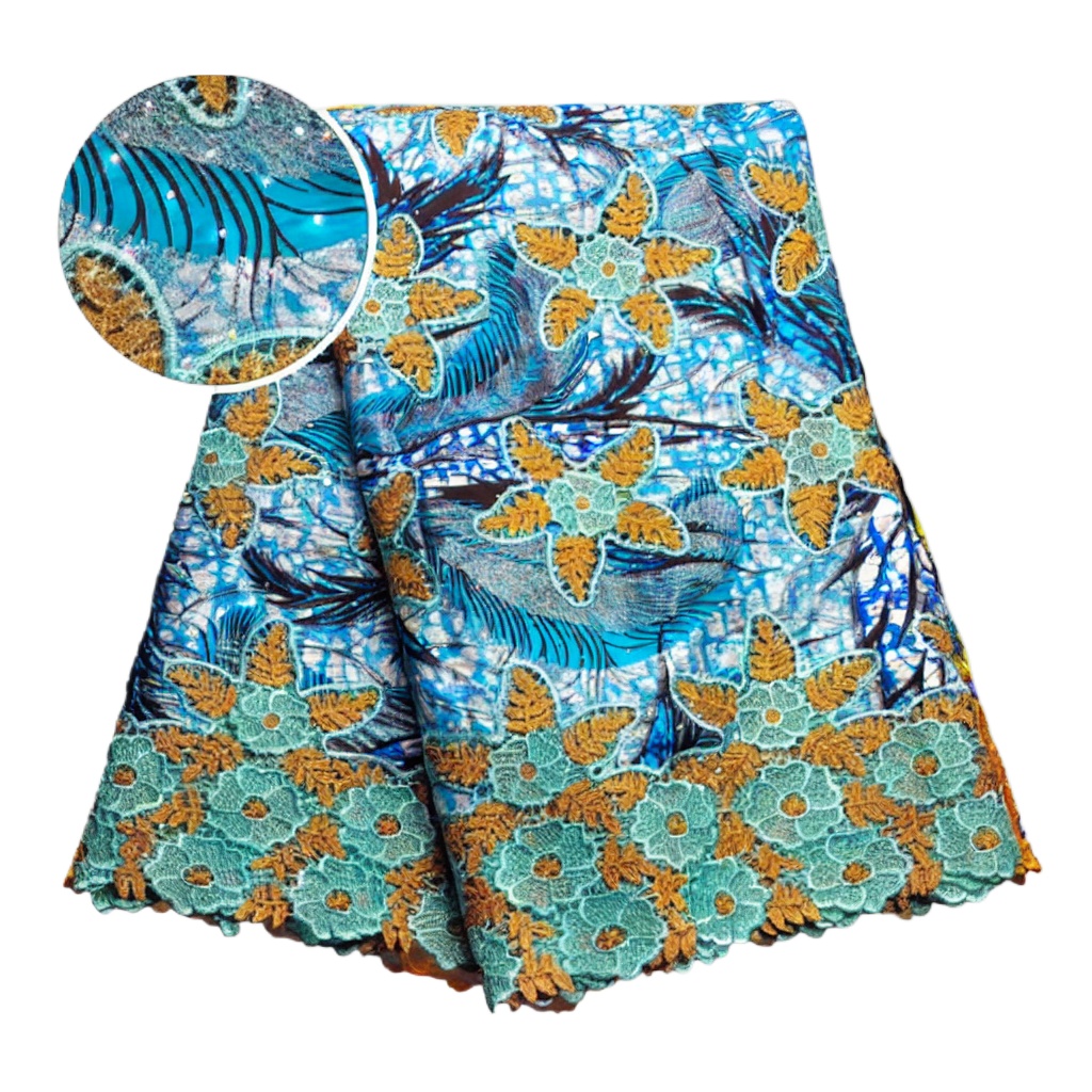 ผ้าลูกไม้แว็กซ์แอฟริกันผสมกลิต - Sewing Batik บทวิจารณ์และราคา