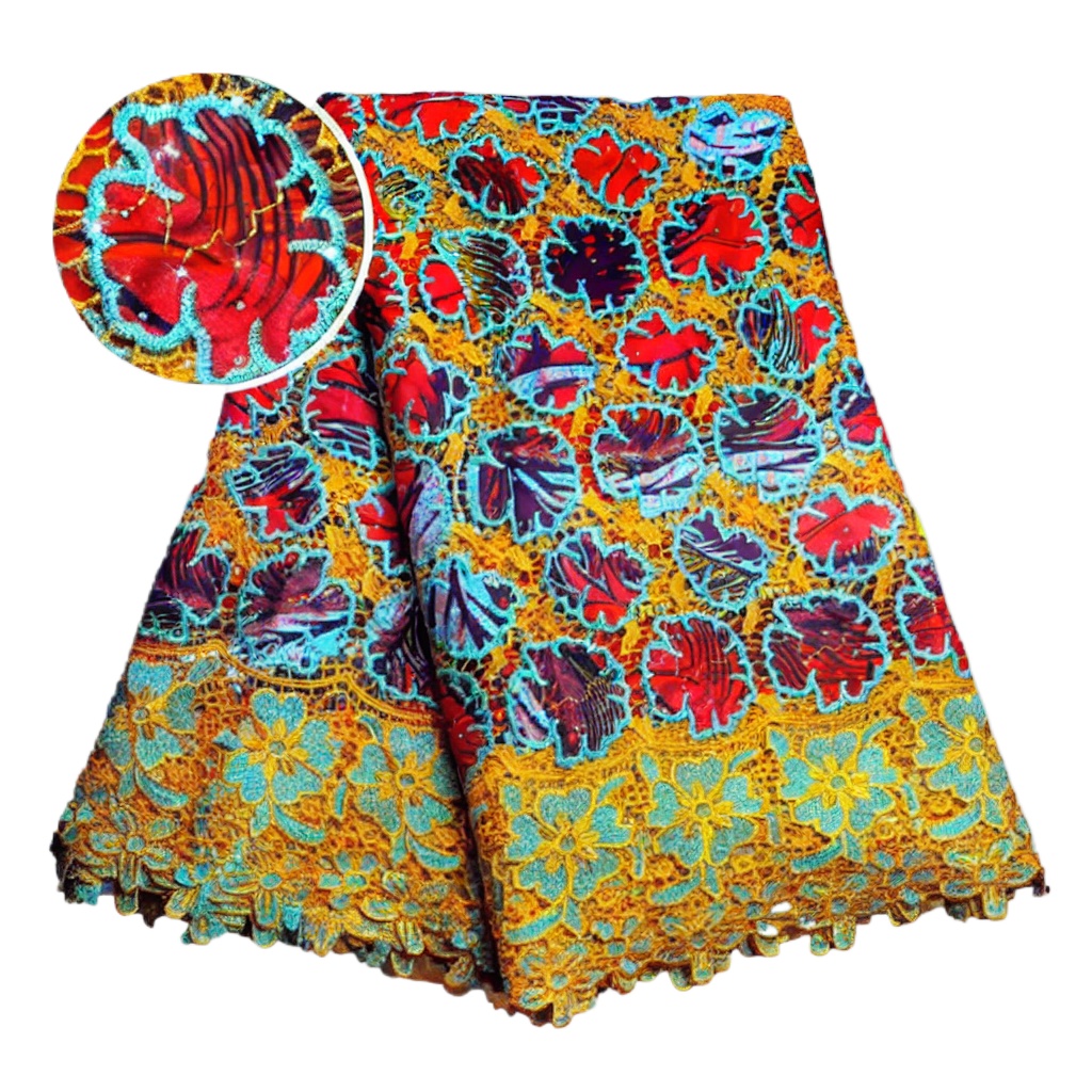 ผ้าลูกไม้แว็กซ์แอฟริกันผสมกลิต - Sewing Batik บทวิจารณ์และราคา
