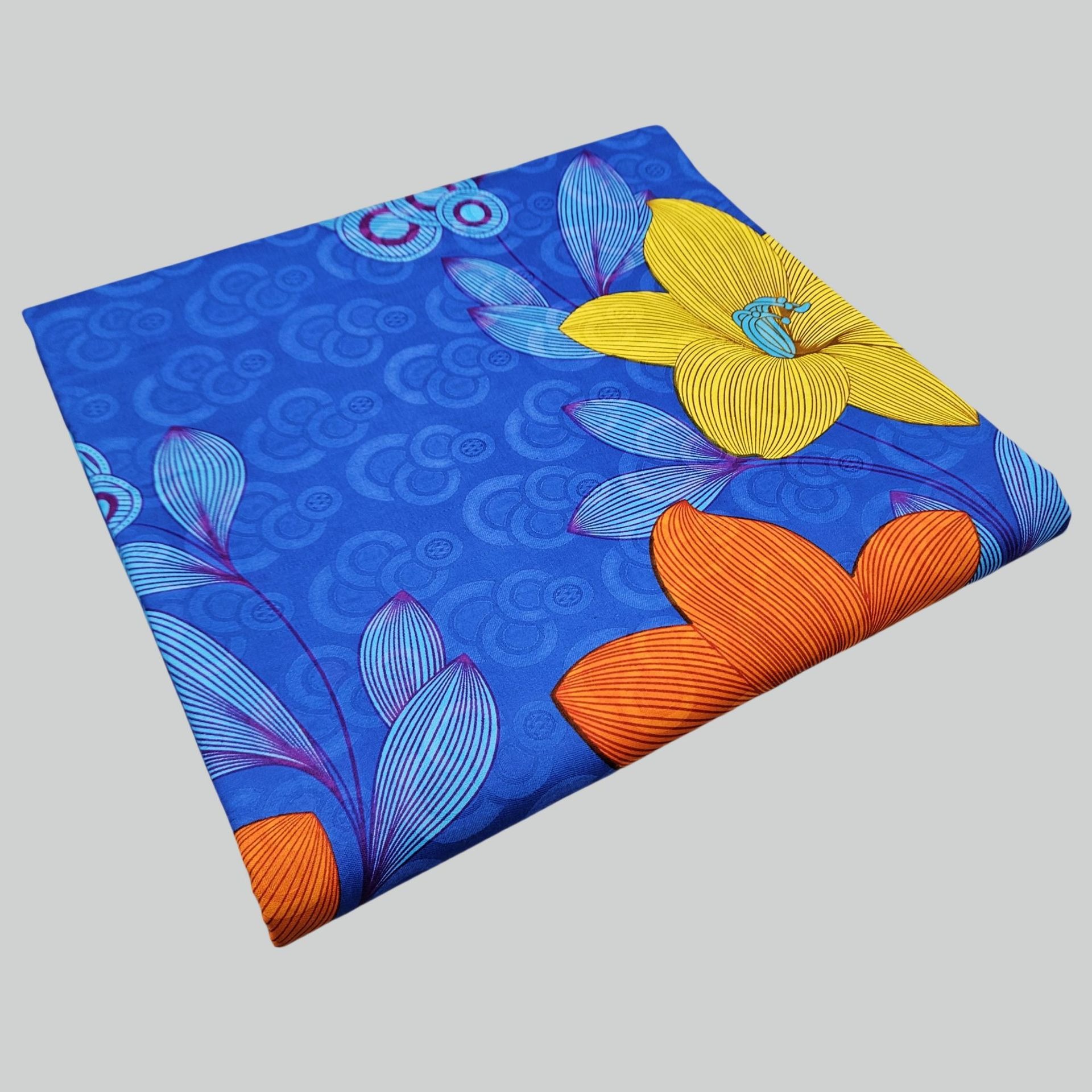 ผ้าพิมพ์ลายดอกไม้บนผ้าฝ้ายสีม่ - Sewing Batik บทวิจารณ์และราคา
