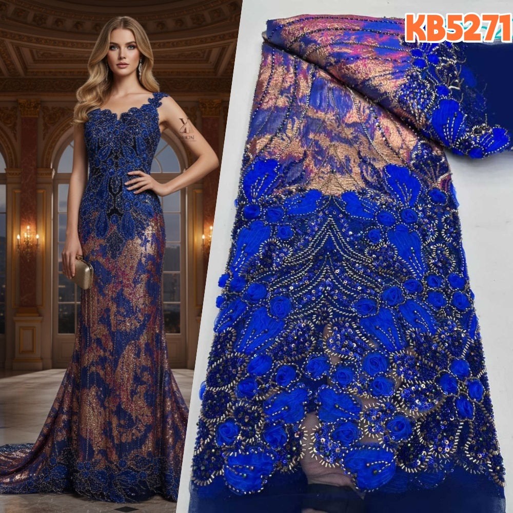 ผ้าลูกไม้ไนจีเรีย 5 หลา คุณภาพ - Sewing Velvet Fabric บทวิจารณ์และราคา