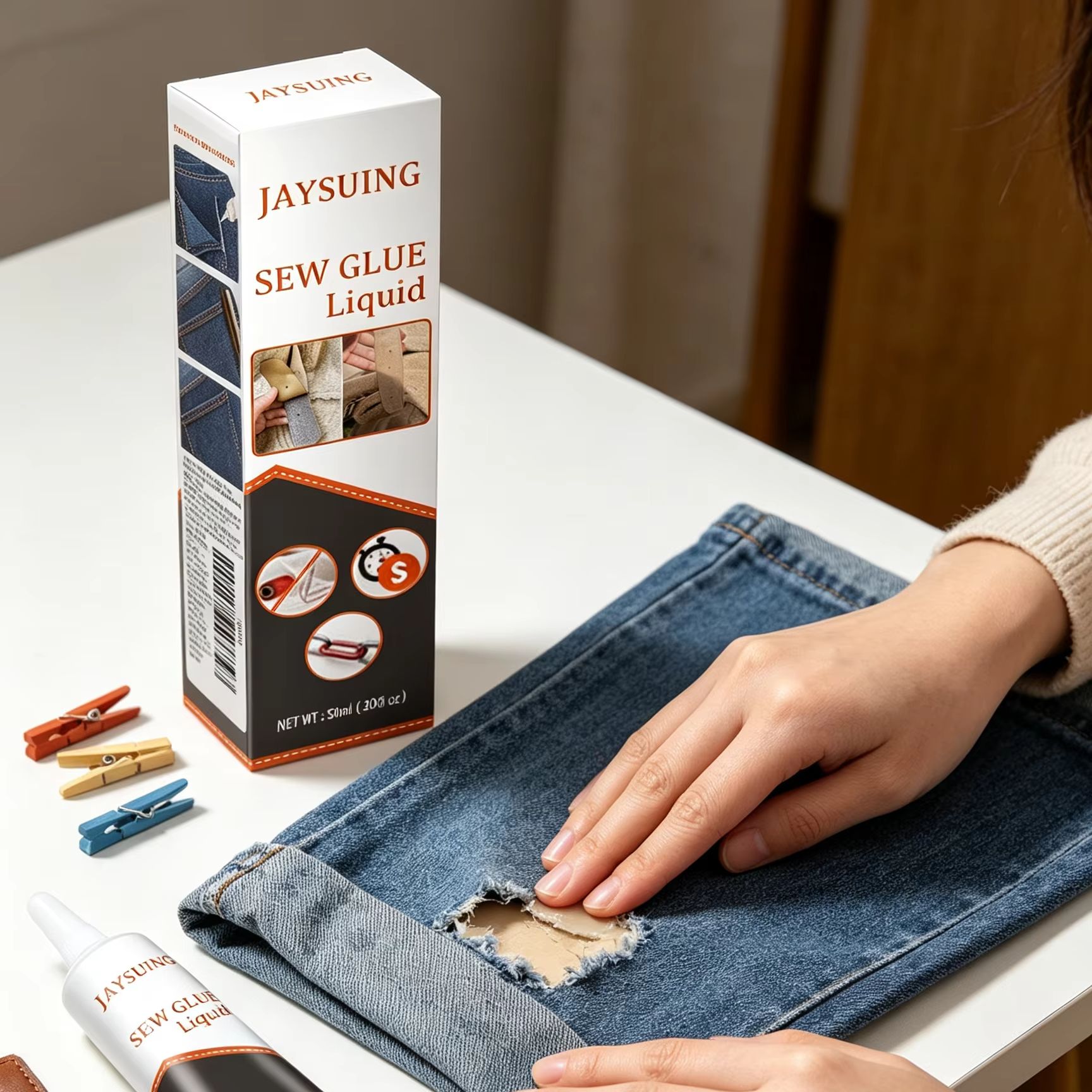 กาวซ่อมเสื้อผ้า Jaysuing แห้งเ - Sewing Repair บทวิจารณ์และราคา